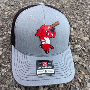 Ribby at Bat 3D Snapback Trucker Hat- Grey/ Black